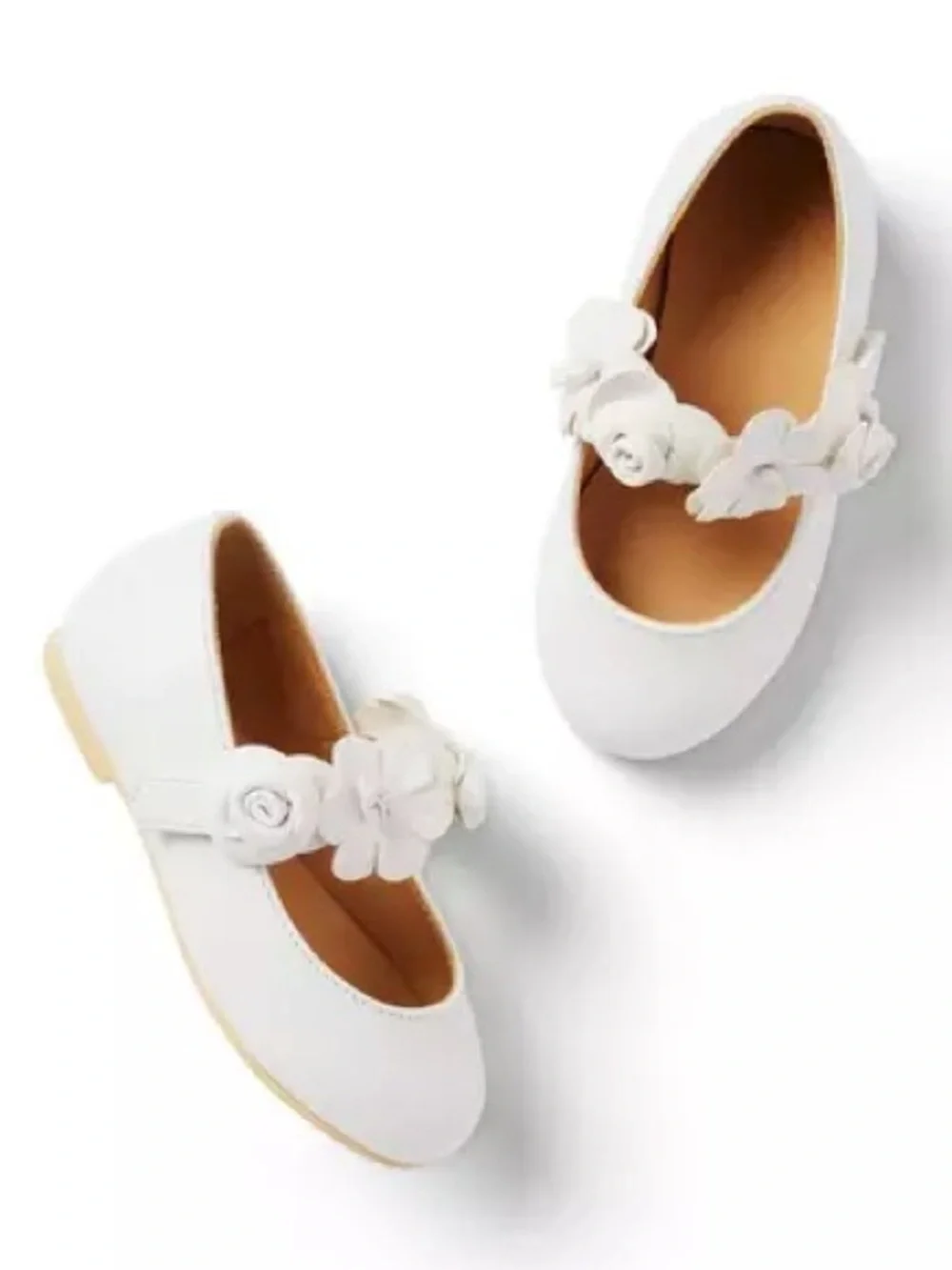 Janie and Jack White Flower Ballet Flat 9